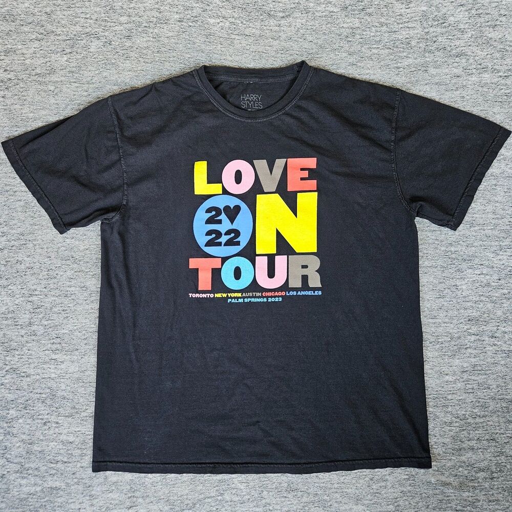 Harry Styles Love On Tour Concert 2022 T-Shirt Black XL Official Merch